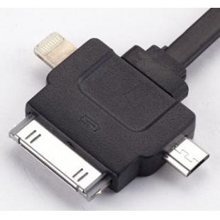 【线】苹果三星彩色面条USB充电线三合一