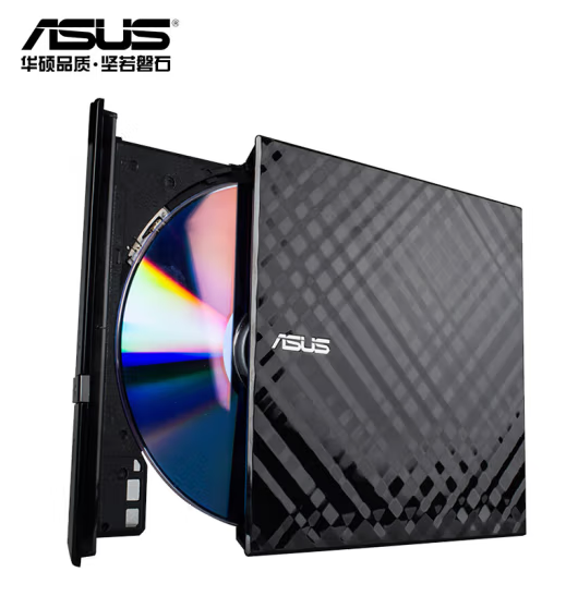 华硕(ASUS)USB2.0外置DVD刻录机移动光驱黑
